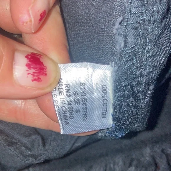 Ladies black jean skirt with pockets - Picture 7 of 11